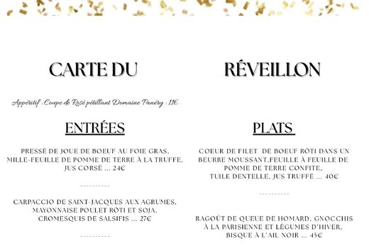 Menu de la Saint-Sylvestre 2026